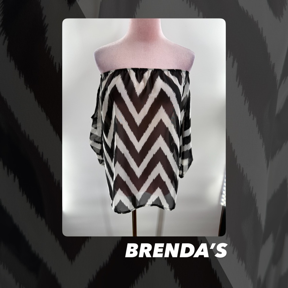 EUC Brenda’s Chevron Blouse